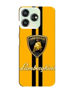 Чехол для ZTE Blade V50 Design с картинкой «Lamborghini Stripe желтый»