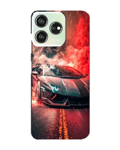 Чехол для ZTE Blade V50 Design с картинкой «Lamborghini красный дым»