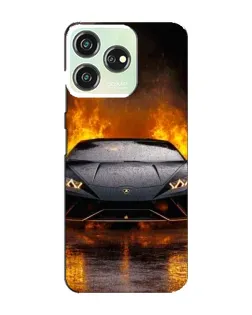 Чехол для ZTE Blade V50 Design с картинкой «Lamborghini в огне»