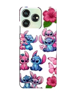 Чехол для ZTE Blade V50 Design с картинкой «Стикеры Stitch и Angel»