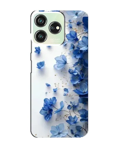 Чехол для ZTE Blade V50 Design с картинкой «Голубой цветочный каскад»