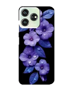 Чехол для ZTE Blade V50 Design с картинкой «Фиолетовые цветы с росою»