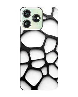 Чехол для ZTE Blade V50 Design с картинкой «Белая объемная сетка»