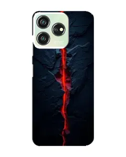 Чехол для ZTE Blade V50 Design с картинкой «Kрасная лавовая трещина»