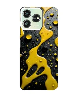 Чехол для ZTE Blade V50 Design с картинкой «Жидкое желтое золото»