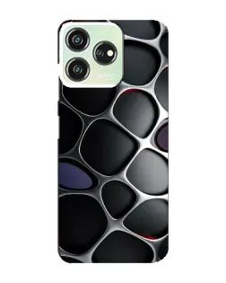 Чехол для ZTE Blade V50 Design с картинкой «Объемная темная решетка»