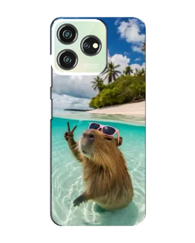 Чехол для ZTE Blade V50 Design с картинкой «Капибара на море» Чехол для ZTE Blade V50 Design с картинкой «Капибара на море»