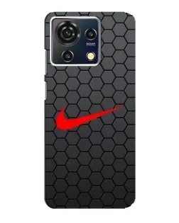 Чехол для ZTE Blade V50 Vita с картинкой «Nike — карбоновая сетка»