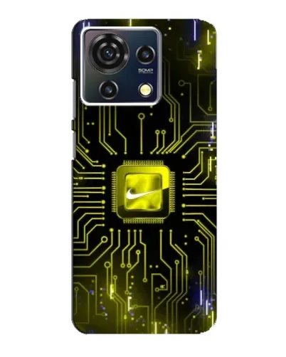 Чехол для ZTE Blade V50 Vita с картинкой «Nike — золотая искра»