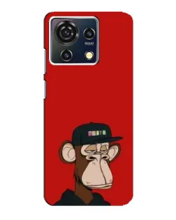 Чехол для ZTE Blade V50 Vita с картинкой «Bored Ape — красный фон»