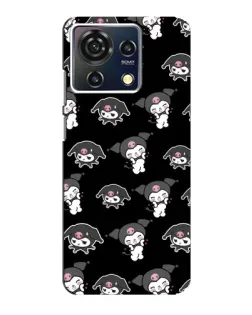 Чехол для ZTE Blade V50 Vita с картинкой «Черный паттерн Kuromi»