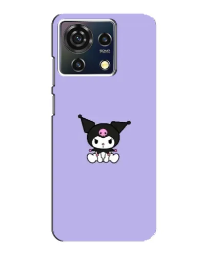 Чехол для ZTE Blade V50 Vita с картинкой «Kuromi — фиолетовый минимализм»