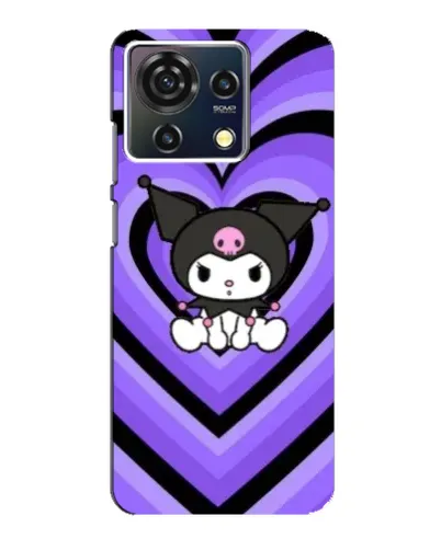 Чехол для ZTE Blade V50 Vita с картинкой «Kuromi и фиолетовые сердца»