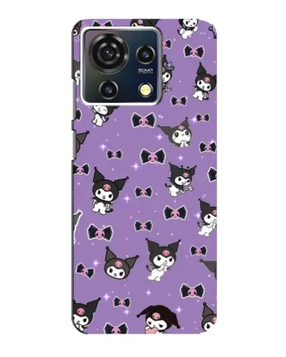 Чехол для ZTE Blade V50 Vita с картинкой «Kuromi — паттерн»