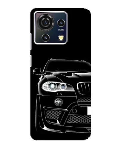 Чехол для ZTE Blade V50 Vita с картинкой «Темный силуэт BMW»