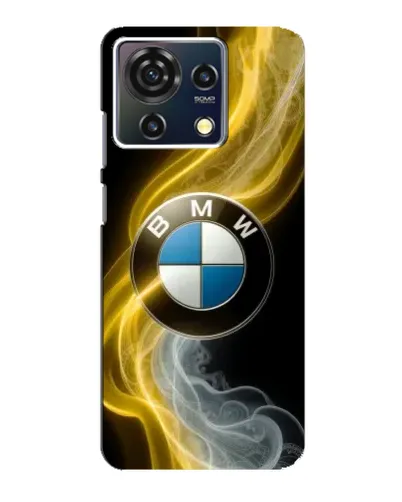 Чехол для ZTE Blade V50 Vita с картинкой «Золотистый дым BMW»