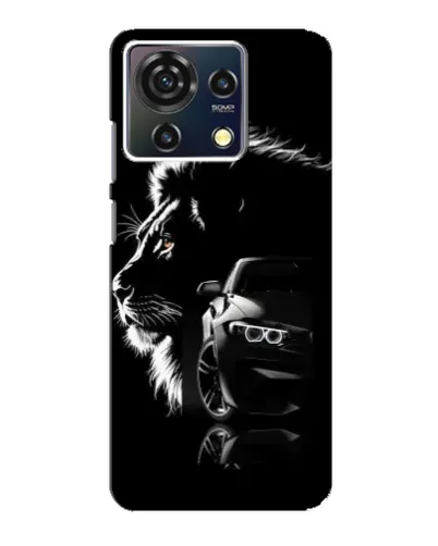 Чехол для ZTE Blade V50 Vita с картинкой «BMW и лев»
