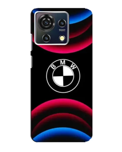 Чехол для ZTE Blade V50 Vita с картинкой «Логотип BMW и неоновые дуги»