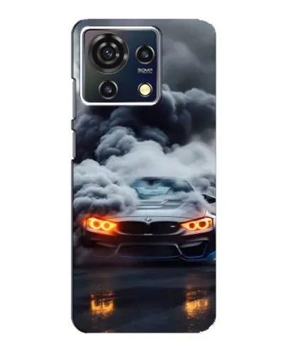 Чехол для ZTE Blade V50 Vita с картинкой «BMW в дыму»