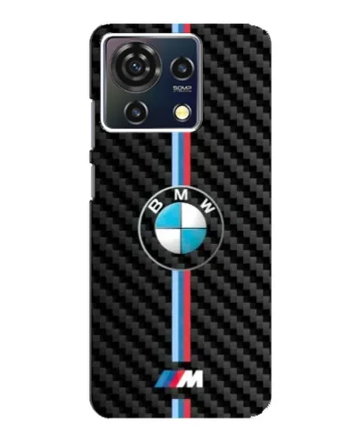 Чехол для ZTE Blade V50 Vita с картинкой «Эмблема BMW и карбон»