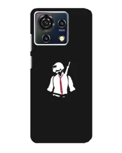 Чехол для ZTE Blade V50 Vita с картинкой «PUBG — силуэт воина»