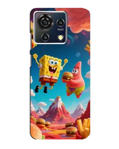 Чехол для ZTE Blade V50 Vita с картинкой «Космический фастфуд»