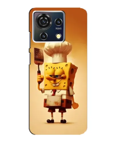Чехол для ZTE Blade V50 Vita с картинкой «Губка Боб повар»