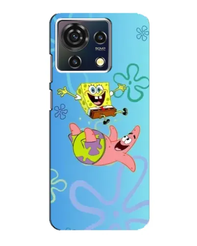 Чехол для ZTE Blade V50 Vita с картинкой «Спанч Боб и Патрик»