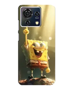 Чехол для ZTE Blade V50 Vita с картинкой «Сияющий Спанч Боб»