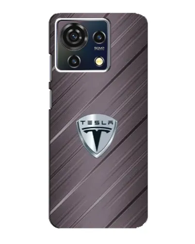 Чехол для ZTE Blade V50 Vita с картинкой «Металлическая текстура Tesla»