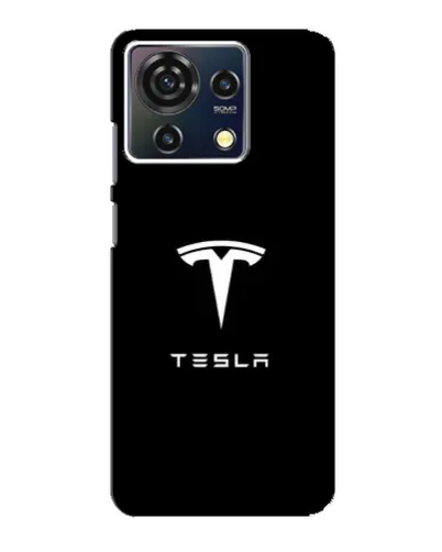 Чехол для ZTE Blade V50 Vita с картинкой «Tesla White Logo»