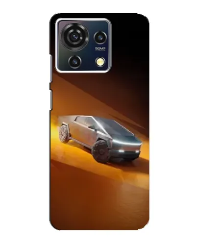 Чехол для ZTE Blade V50 Vita с картинкой «Cybertruck в пустыне»