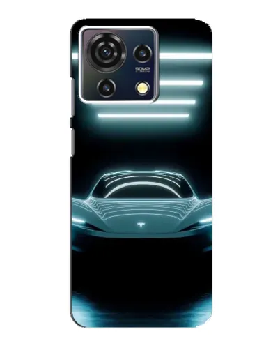 Чехол для ZTE Blade V50 Vita с картинкой «Tesla в неоне»