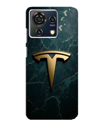 Чехол для ZTE Blade V50 Vita с картинкой «Мраморная Tesla Gold»