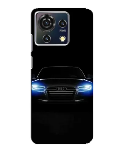 Чехол для ZTE Blade V50 Vita с картинкой «Audi в неоне»