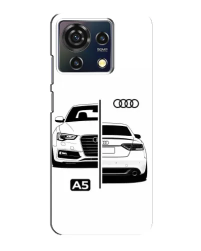 Чехол для ZTE Blade V50 Vita с картинкой «Audi — контрастный дизайн»