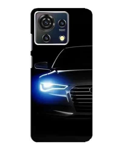 Чехол для ZTE Blade V50 Vita с картинкой «Неоновый взгляд Audi»