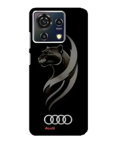 Чехол для ZTE Blade V50 Vita с картинкой «Графика — пантера и Audi»