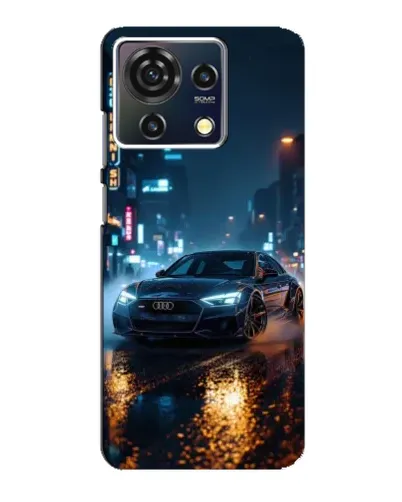 Чехол для ZTE Blade V50 Vita с картинкой «Ночной город и Audi»