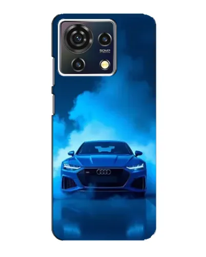 Чехол для ZTE Blade V50 Vita с картинкой «Audi — голубая энергия»
