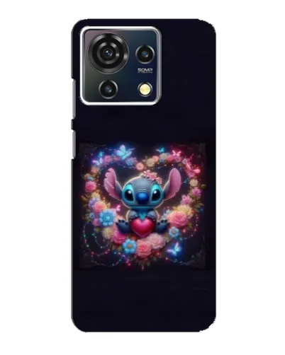 Чехол для ZTE Blade V50 Vita с картинкой «Stitch в цветах» Чехол для ZTE Blade V50 Vita с картинкой «Stitch в цветах»