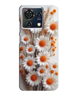 Чехол для ZTE Blade V50 Vita с картинкой «Белые сухоцветы»