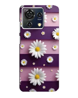 Чехол для ZTE Blade V50 Vita с картинкой «Ромашки на фиолетовом»