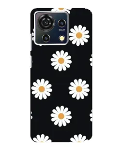 Чехол для ZTE Blade V50 Vita с картинкой «Ромашки на черном»