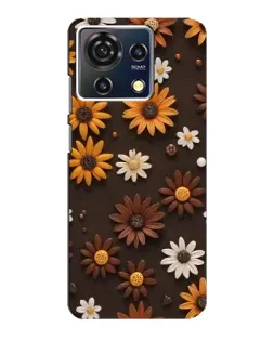 Чехол для ZTE Blade V50 Vita с картинкой «Узор из маленьких подсолнухов»