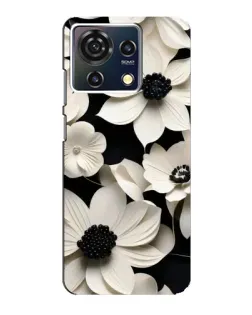 Чехол для ZTE Blade V50 Vita с картинкой «Объемные белые цветы»