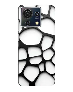 Чехол для ZTE Blade V50 Vita с картинкой «Белая объемная сетка»