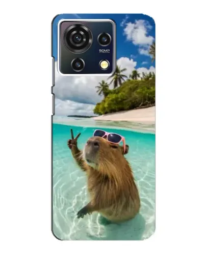 Чехол для ZTE Blade V50 Vita с картинкой «Капибара на море» Чехол для ZTE Blade V50 Vita с картинкой «Капибара на море»