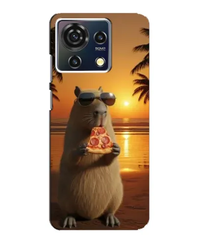 Чехол для ZTE Blade V50 Vita с картинкой «Капибара с пиццей» Чехол для ZTE Blade V50 Vita с картинкой «Капибара с пиццей»