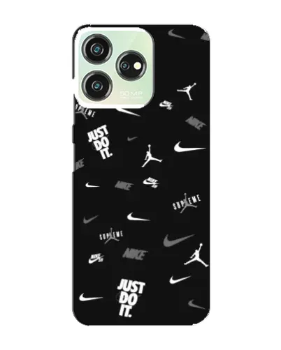 Чехол для ZTE Blade V50 с картинкой «Nike Black Pattern»